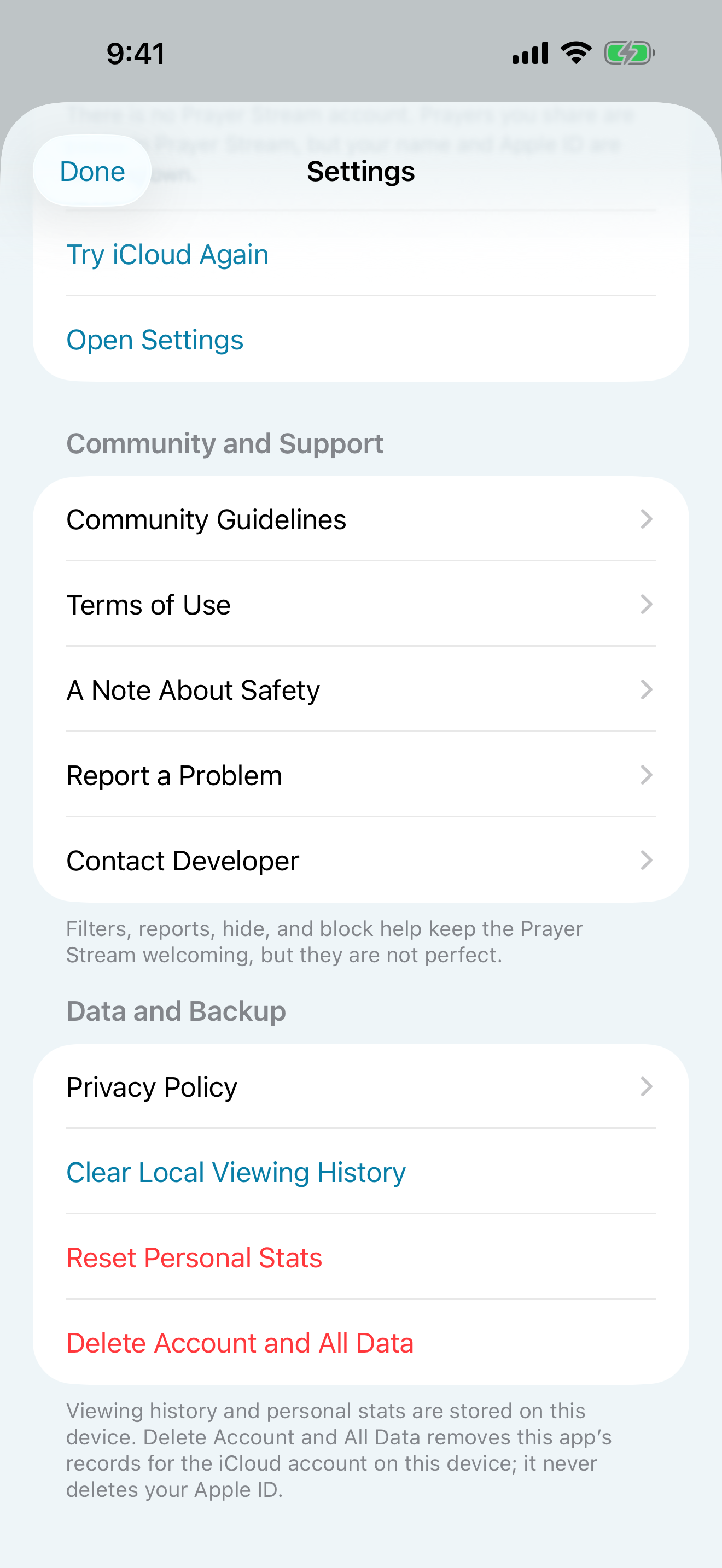 Prayer Ledger screenshot 6: app screen